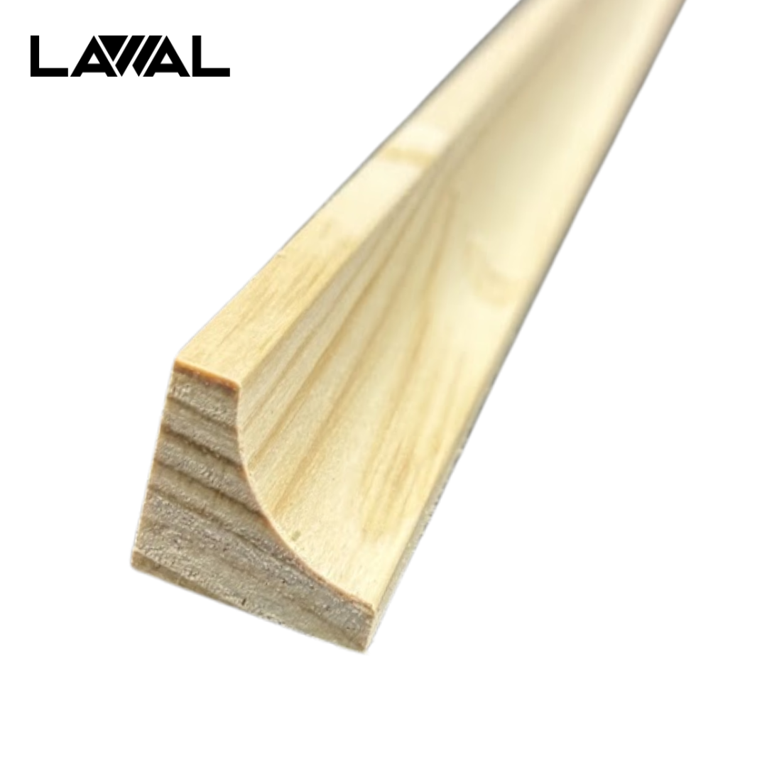 Moldura 1/2 Caña Pino Finger Natural 28X28X3000