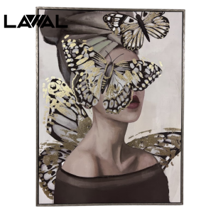 CUADRO MUJER MARIPOSA 60X80