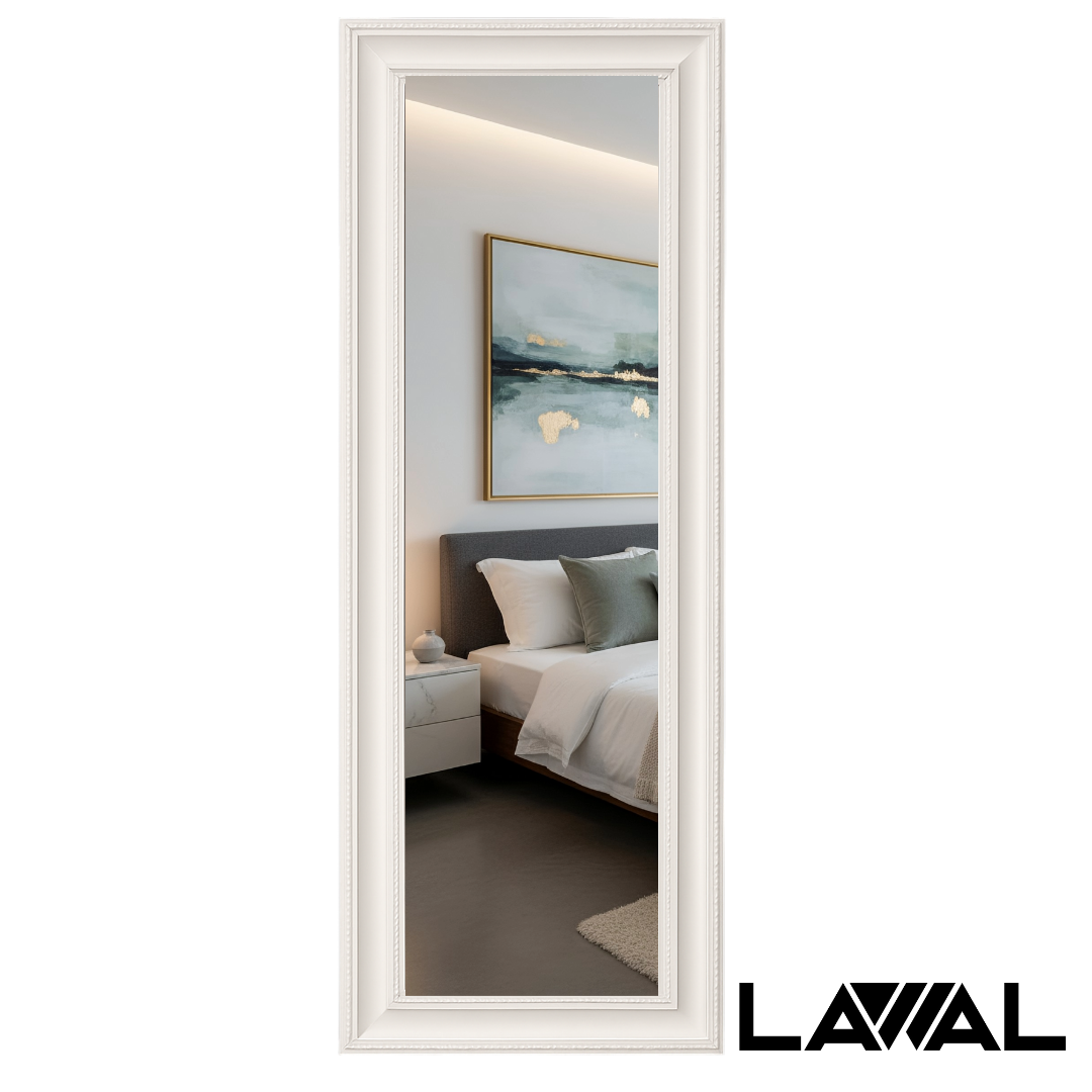 ESPEJO MARCO BLANCO 48X137