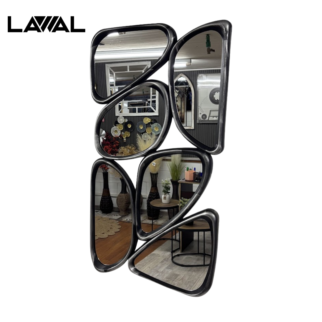 ESPEJO OVALADO PIEDRAS 55X100